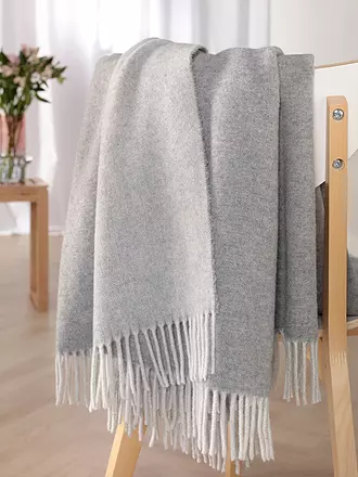 BIEDERLACK | Plaid Couverture CASHMERE 130x170cm Mauve/Crème | hellgrau